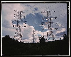 Transmission line towers and high tension lines 1a35251v
