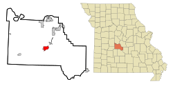Location of Camdenton, Missouri