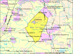 Census Bureau map of Manalapan Township, New Jersey