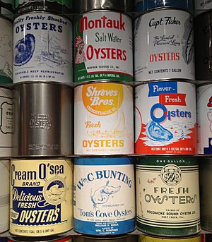 Chincoteague oyster cans
