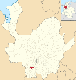 Location of the municipality and town of Venecia, Antioquia in the Antioquia Department of Colombia