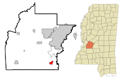 Location of Terry, Mississippi