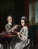 John Singleton Copley, American - Portrait of Mr. and Mrs. Thomas Mifflin (Sarah Morris) - Google Art Project