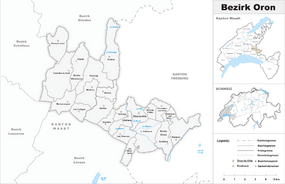 Karte Bezirk Oron 2007