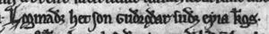 Lǫgmaðr Guðrøðarson (AM 47 fol, folio 33v)
