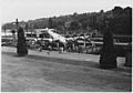 Lake Washington Ship Canal, U.S. Government Locks, Seattle, Washington. B-29 on barge being lowered in the large... - NARA - 298878