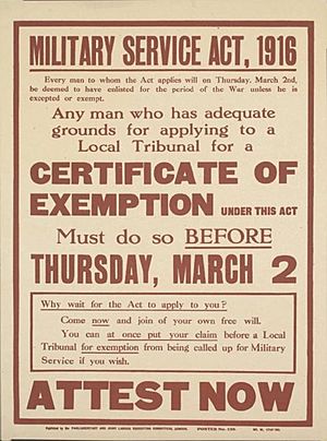 Military Service Act 1916 poster IWM Art.IWM PST 5042