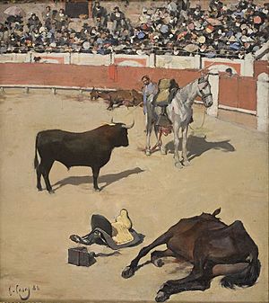 Ramon Casas- MNAC- Toros (Cavalls morts) o A l'estiu, tota cuca viu
