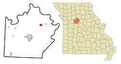 Location of Slater, Missouri