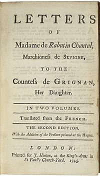 1745 de Rabutin Chantal letters