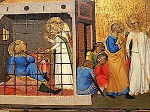 Apostle Peter Released from Prison, Jacopo di Cione, 1370-1371 (Philadelphia Museum of Art)
