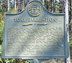 Fort Barrington historical marker, McIntosh-Long County, GA, US
