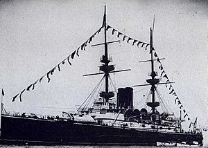 HMS Mars (1896) at Coronation Fleet Review 16 August 1902