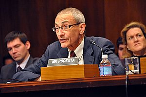 John Podesta before the U.S. Senate