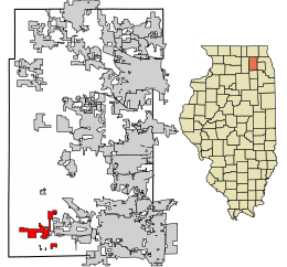 Location of Big Rock in Kane County, Illinois