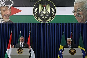 Luiz Inácio Lula da Silva and Mahmoud Abbas - joint press release