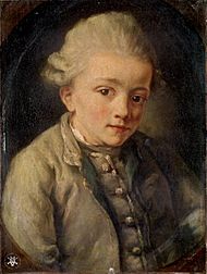 Mozart painted by Greuze 1763-64