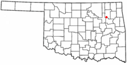 Location of Catoosa, Oklahoma