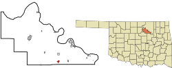 Location of Jennings, Oklahoma
