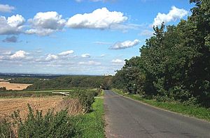 White Ley Road, Looking north east from the footpath entrance to Barnsdale Wood.. - geograph.org.uk - 234843