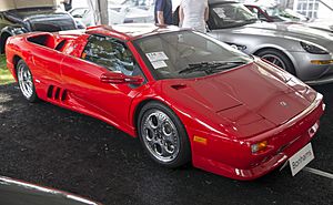 1998 Lamborghini Diablo VT Roadster, front right (Greenwich Concours 2018)