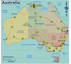 Australia regions map