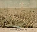Birds eye view of the city of Baxter Springs, Kansas, 1871 LOC 2001620090