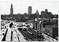 Boston skyline 1960s, including Custom House Tower and State Street Bank Building