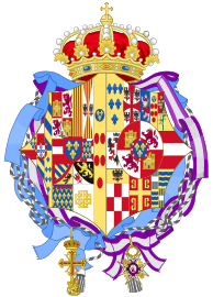 Coat of arms of Princess Alicia of Bourbon-Parma (1964-2017)