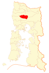 Location of Frutillar in the Lagos Region