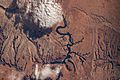 ISS067-E-175591 Confluence of the Escalante and Colorado rivers in Utah