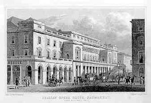 Italian Opera House, Haymarket by Thomas Hosmer Shepherd 1827-28