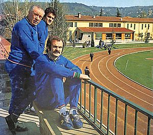 Italy Team (Coverciano, 1974) - S. Mazzola, F. Valcareggi, F. Capello