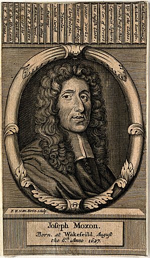 Joseph Moxon. Line engraving by F. H. van Hove, 1692. Wellcome V0004151.jpg