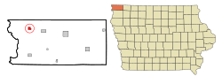 Location of Larchwood, Iowa