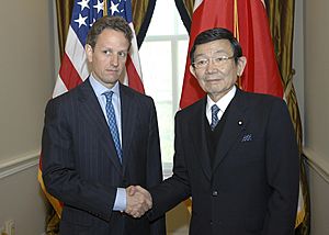 Timothy Geithner and Kaoru Yosano 20090424