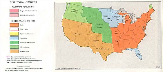 USA Territorial Growth 1840