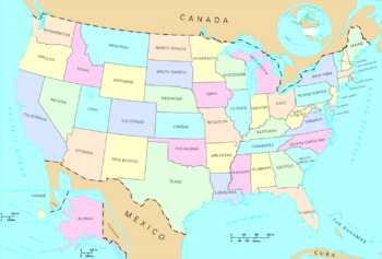US map - states