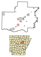Location of Garner in White County, Arkansas.