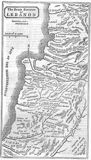 1844 map of Druze Lebanon