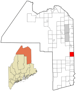 Location of Monticello, Maine
