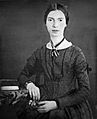 Black-white photograph of Emily Dickinson (Restored)