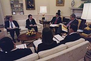 Brett Kavanaugh in the Oval Office
