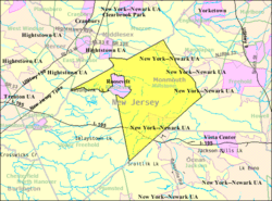 Census Bureau map of Millstone Township, New Jersey