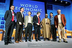 Christopher Murray, Jens Stoltenberg, Bill Gates, Gordon Brown, Olusegun Obasanjo, Fareed Zakaria, Giulio Tremonti - World Economic Forum Annual Meeting Davos 2006