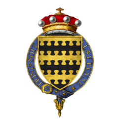 Coat of arms of Sir Charles Blount, 8th Baron Mountjoy, KG