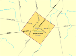 Detailed map of Rushsylvania