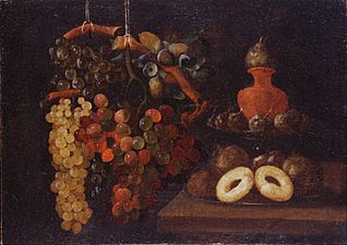 Espinosa, Juan de - Life Still with grapes and cakes - Google Art Project