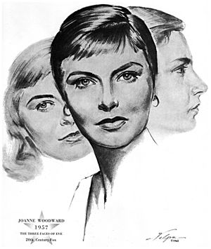 Joanne Woodward 1957 drawing