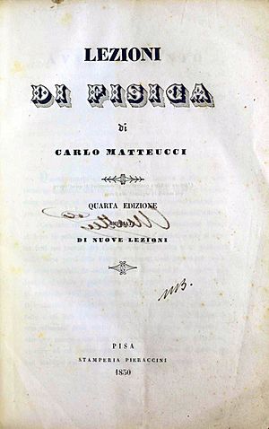 Matteucci, Carlo – Lezioni di fisica, 1850 – BEIC 12041401